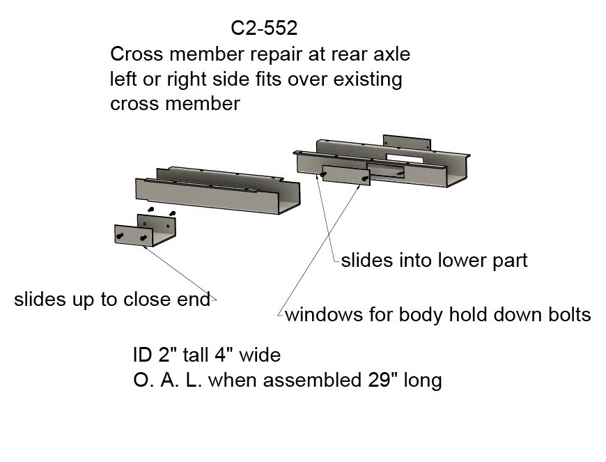 C2-552  Cross Member Repair with body bolts