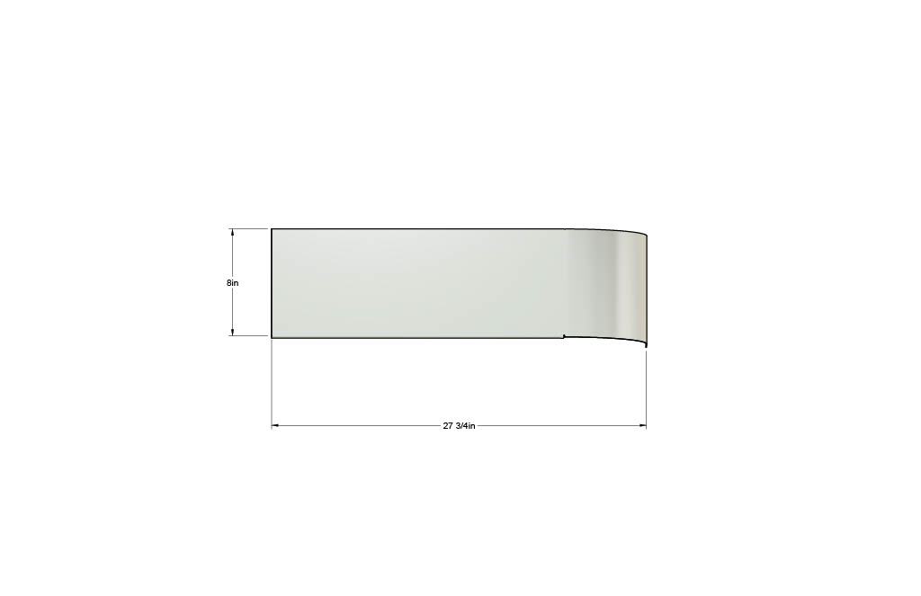 CO-301R  Collins Rear Lower Tag Panel to Bumper Right.